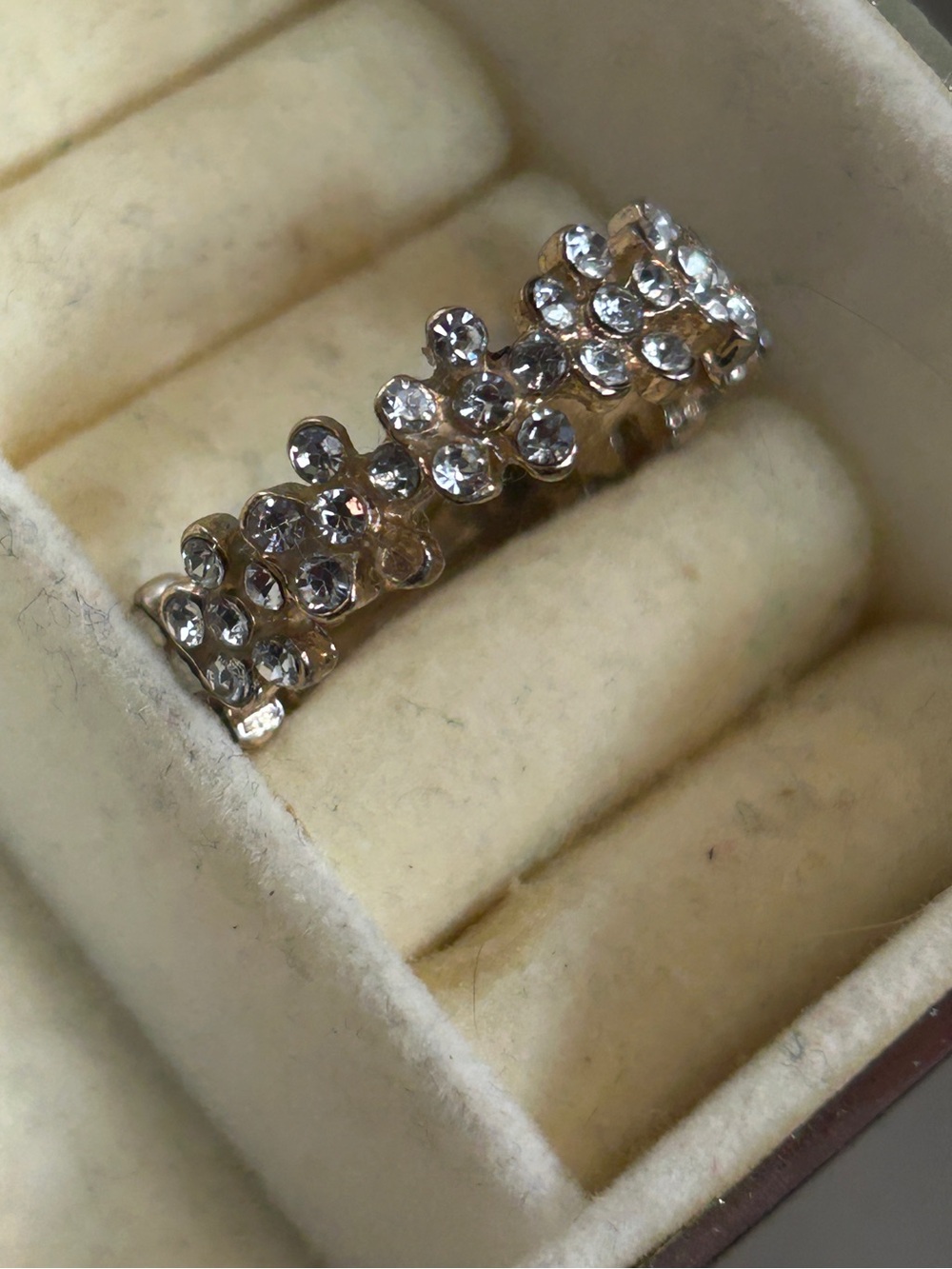 Gold Crystal Cluster Ring - Women Jewelry